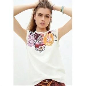 Anthropologie Maeve Carey Muscle Tee Tank Top Medium Petite ANTHRO MP Summer